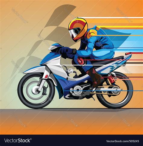 gambar kartun pembalap motor